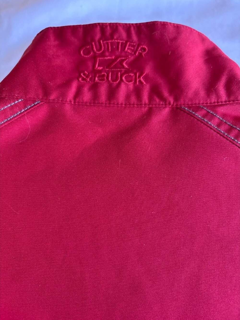 Kansas City Chiefs Cutter & Buck Red Half-Zip Pullover Jacket Mens Polyester Emb - Picture 3 of 12